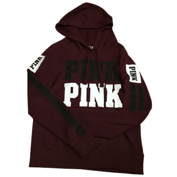 PINK Victoria's Secret Tops - Burgundy PINK Hoodie